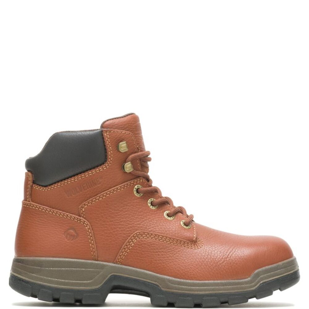 Wolverine Mens 6" Direct Attach Waterproof Brown Boots (NWT)